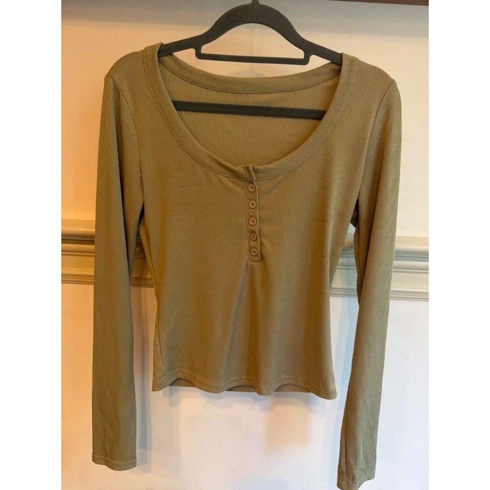 Shein Women's Long Sleeve Button Top
